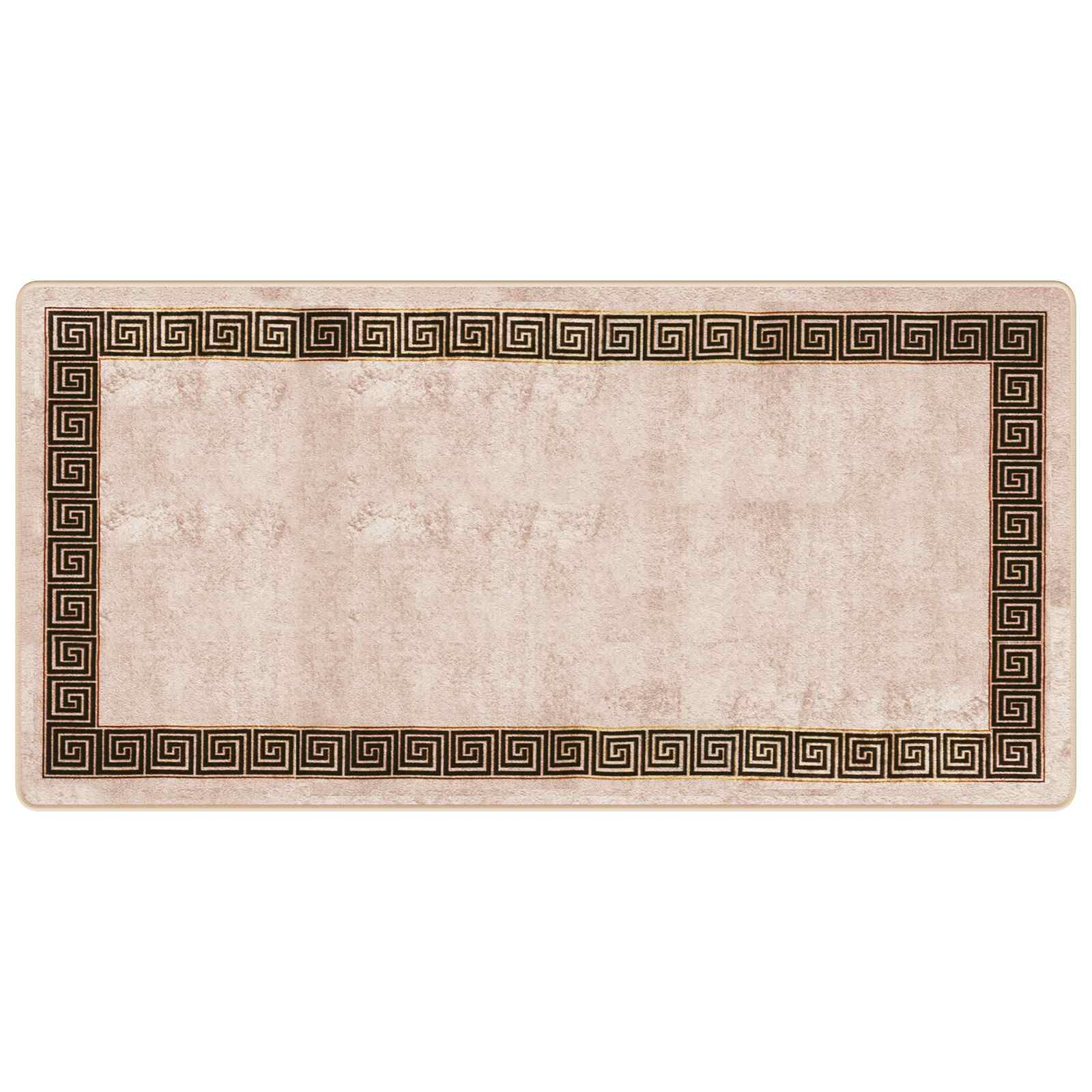 vidaXL Rug Runner MARSA Black 100 x 200 cm Polyester and PVC 2