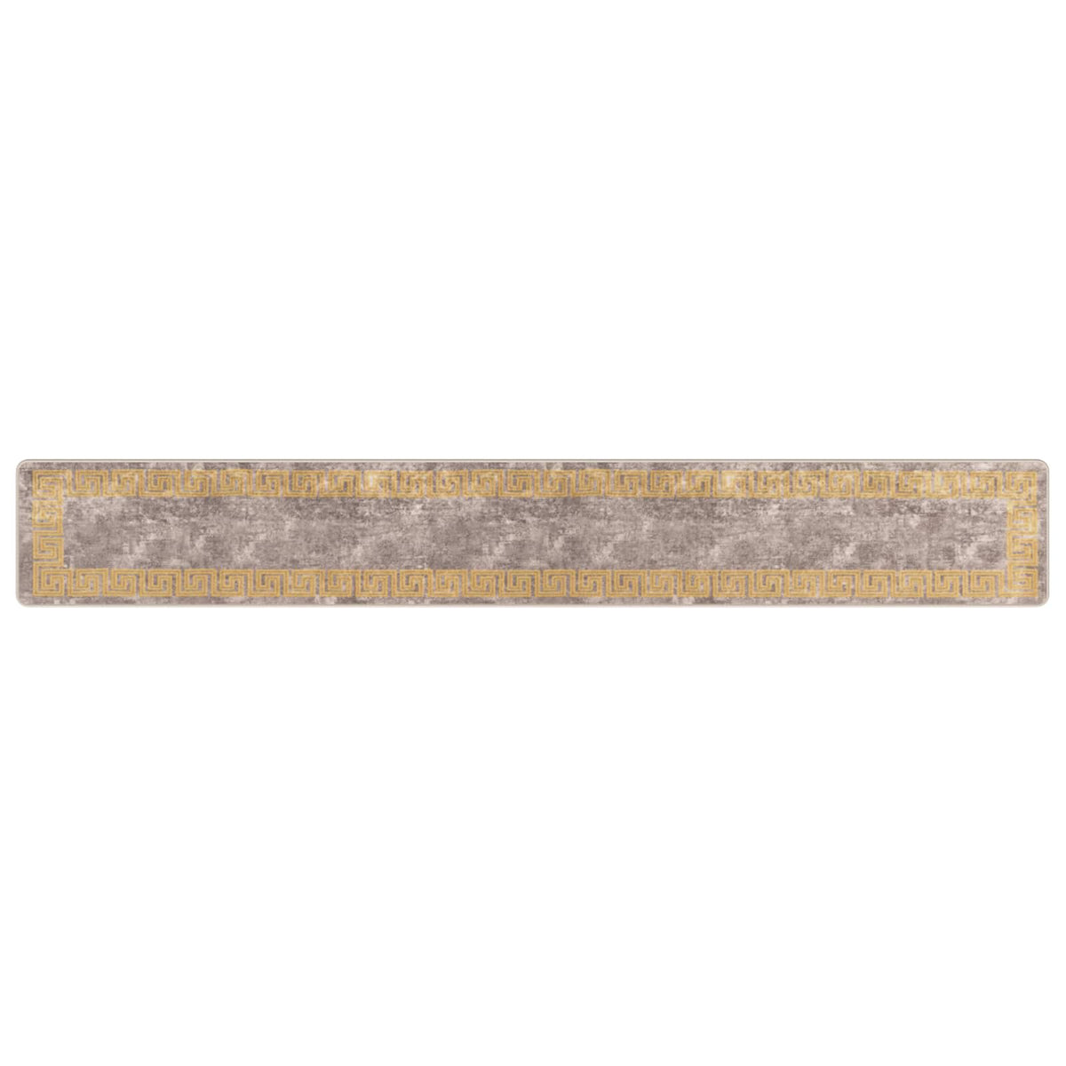Rug Runner MARSA Polyester and PVC Grey and gold 50 x 100–100 x 250 cm 50 x 350 cm