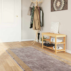 vidaXL Rug Runner MARSA Grey 80 x 250 cm Polyester and PVC 1