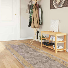 vidaXL Rug Runner MARSA Grey 80 x 400 cm Polyester and PVC 1