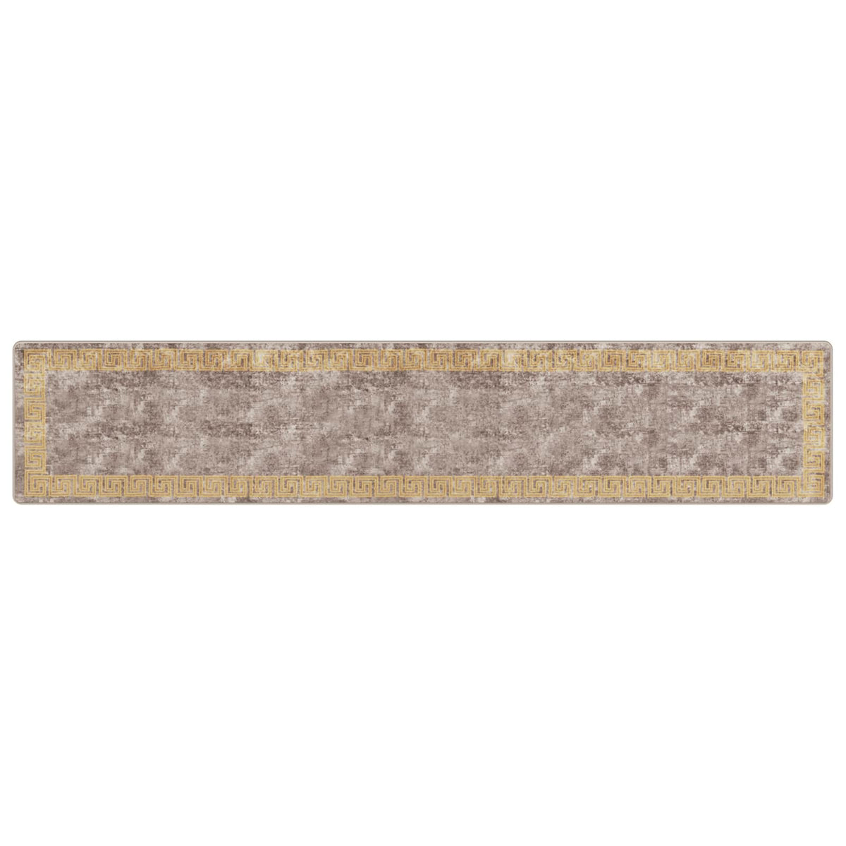Rug Runner MARSA Polyester and PVC Grey and gold 50 x 100–100 x 250 cm 80 x 400 cm