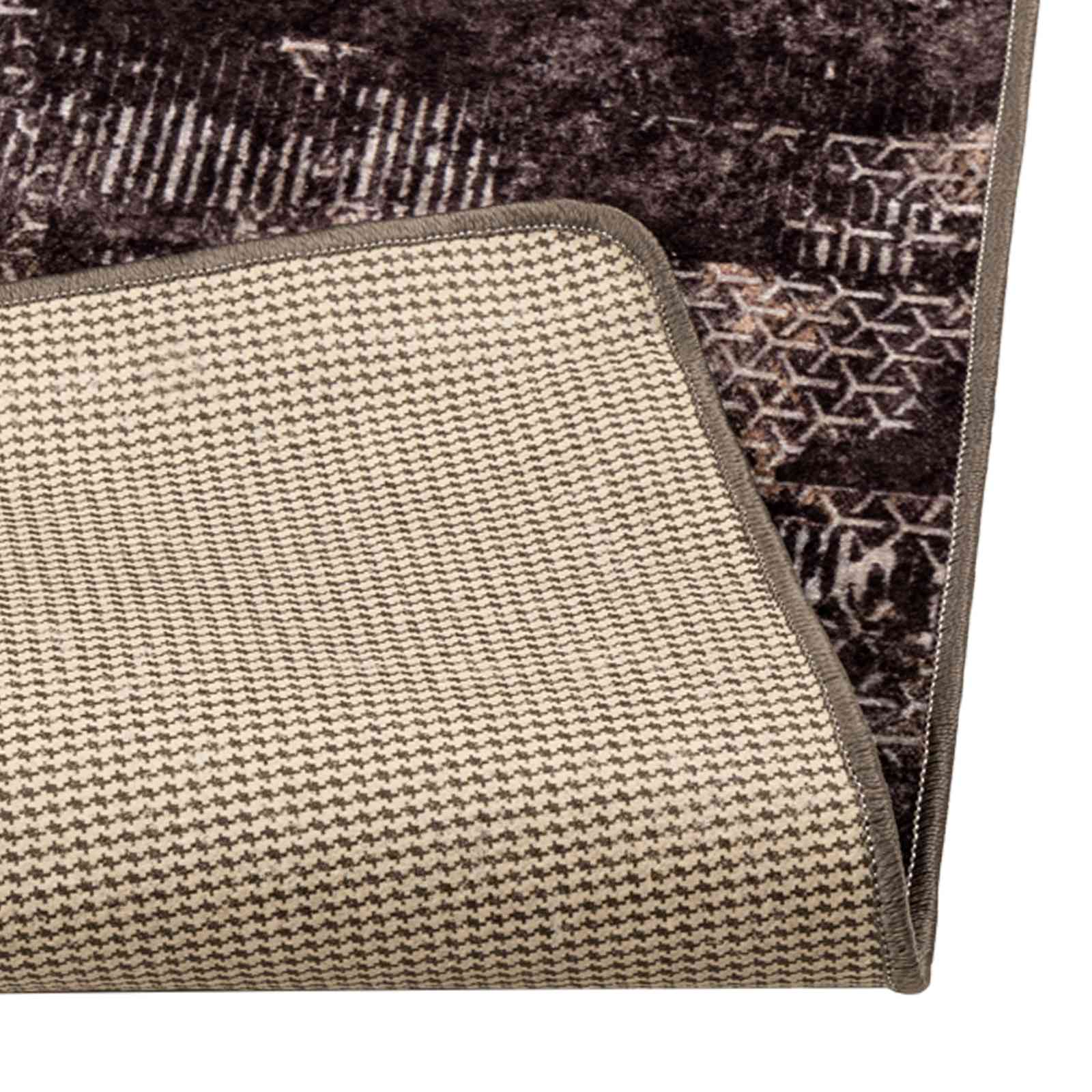 vidaXL Rug Runner MARSA Black 50 x 350 cm Polyester and PVC 4