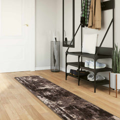 vidaXL Rug Runner MARSA Black 50 x 350 cm Polyester and PVC 1
