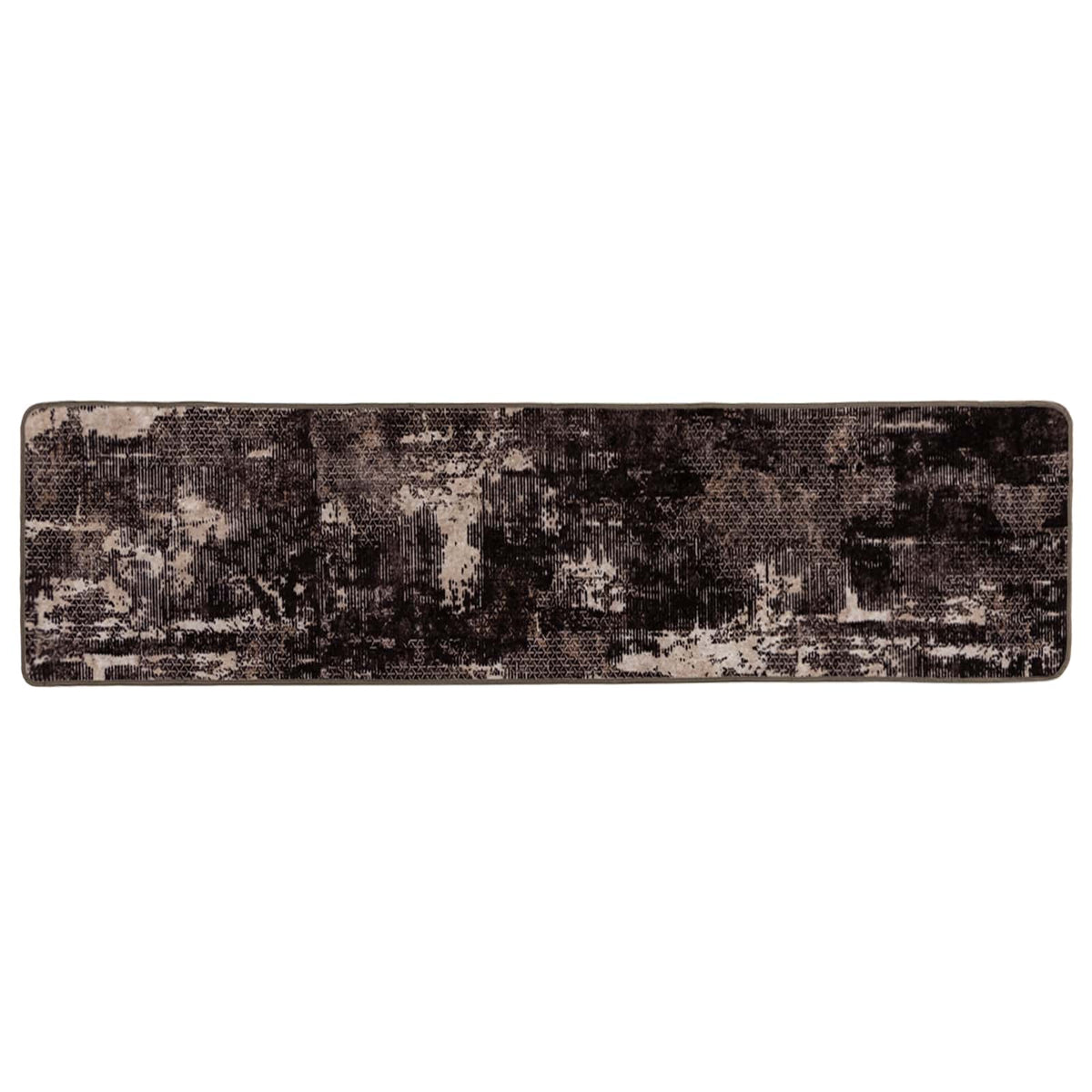 Rug Runner MARSA Polyester and PVC Black and white 50 x 100–100 x 250 cm 80 x 400 cm