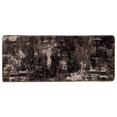 vidaXL Rug Runner MARSA Black 100 x 200 cm Polyester and PVC 2