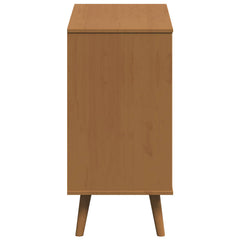 Drawer Cabinet "MOLDE" 80x40x80 cm Solid Wood Pine Caramel