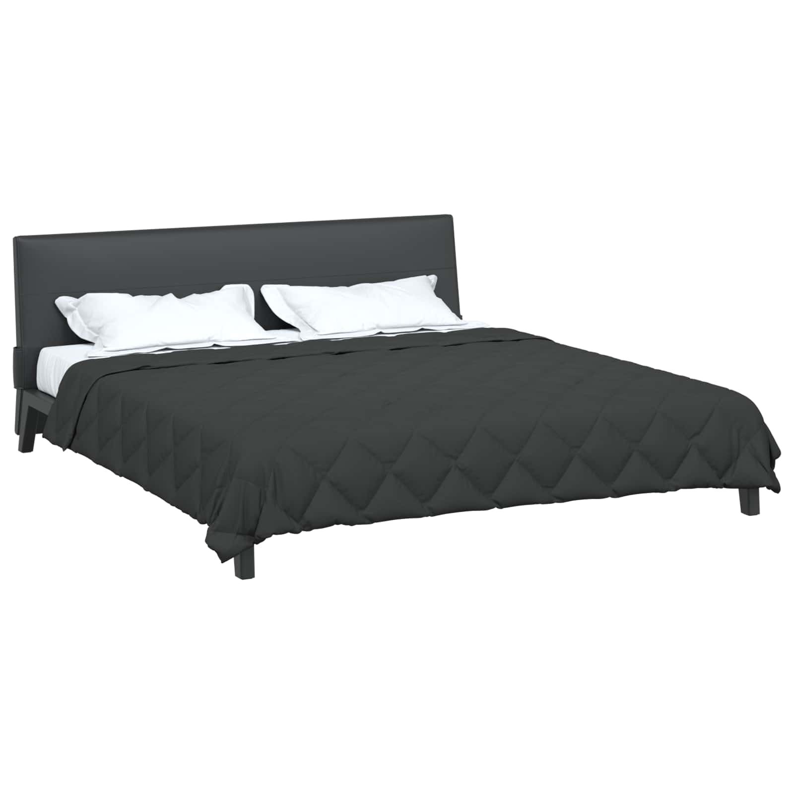 vidaXL Summer Duvet 220 x 200 cm Summer 200 gsm Anthracite 3