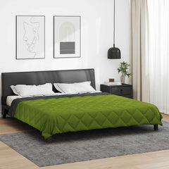 vidaXL Summer Duvet 240 x 200 cm Summer 200 gsm Green and Anthracite 4