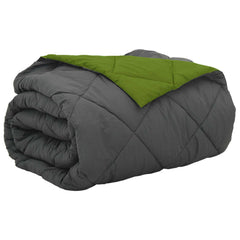 vidaXL Summer Duvet 220 x 200 cm Summer 200 gsm Green and Anthracite 2