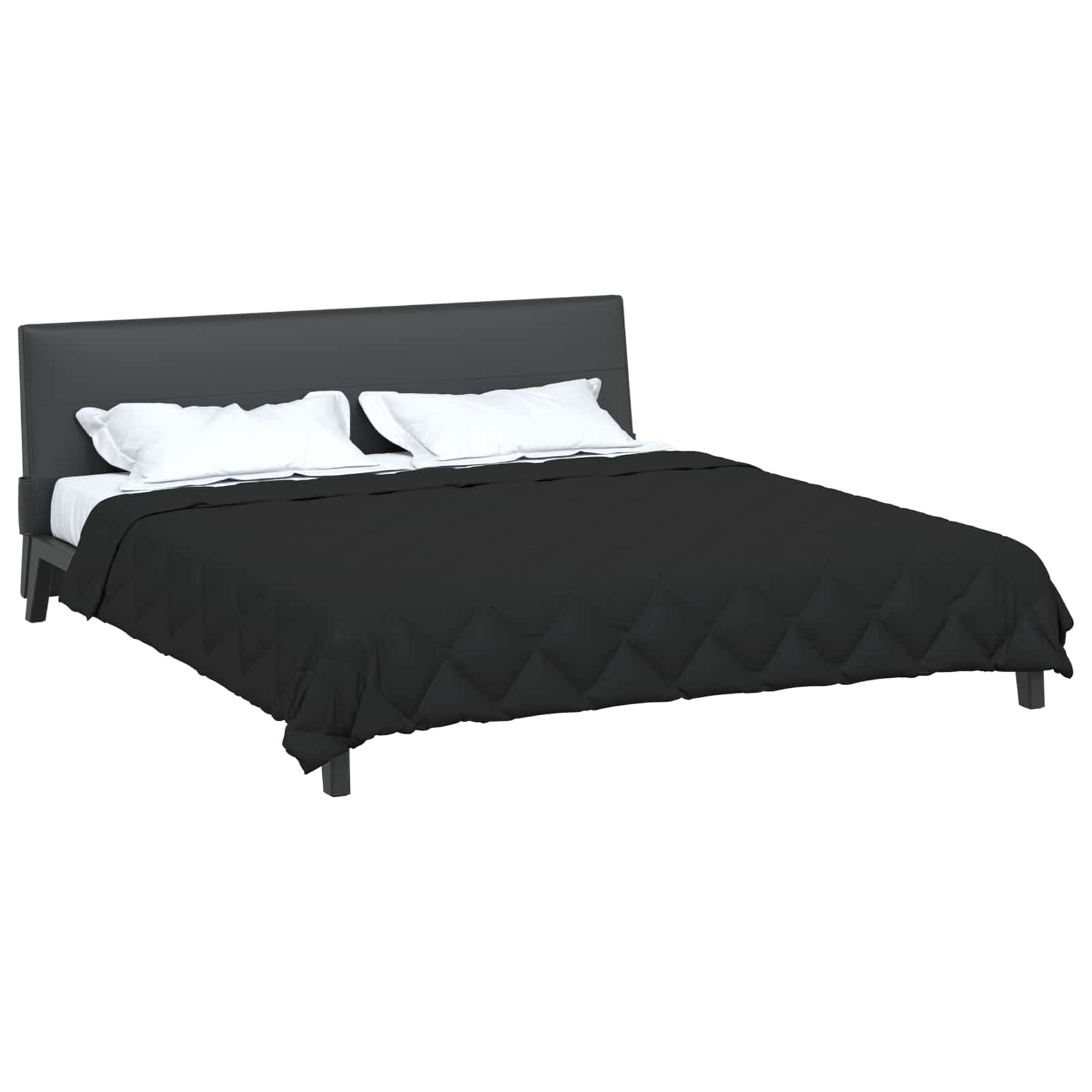 vidaXL Summer Duvet 240 x 200 cm Summer 200 gsm Black 3