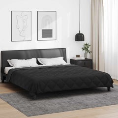 vidaXL Summer Duvet 240 x 200 cm Summer 200 gsm Black and Anthracite 4
