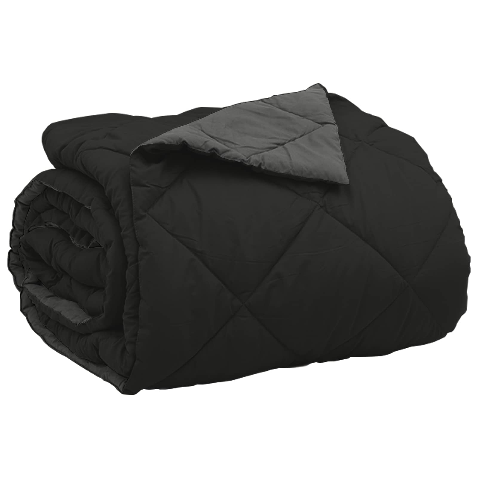 vidaXL Summer Duvet 220 x 240 cm Summer 200 gsm Black and Anthracite 5