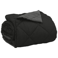 vidaXL Summer Duvet 220 x 240 cm Summer 200 gsm Black and Anthracite 5