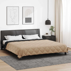 vidaXL Summer Duvet 240 x 200 cm Summer 200 gsm Black and Taupe 4