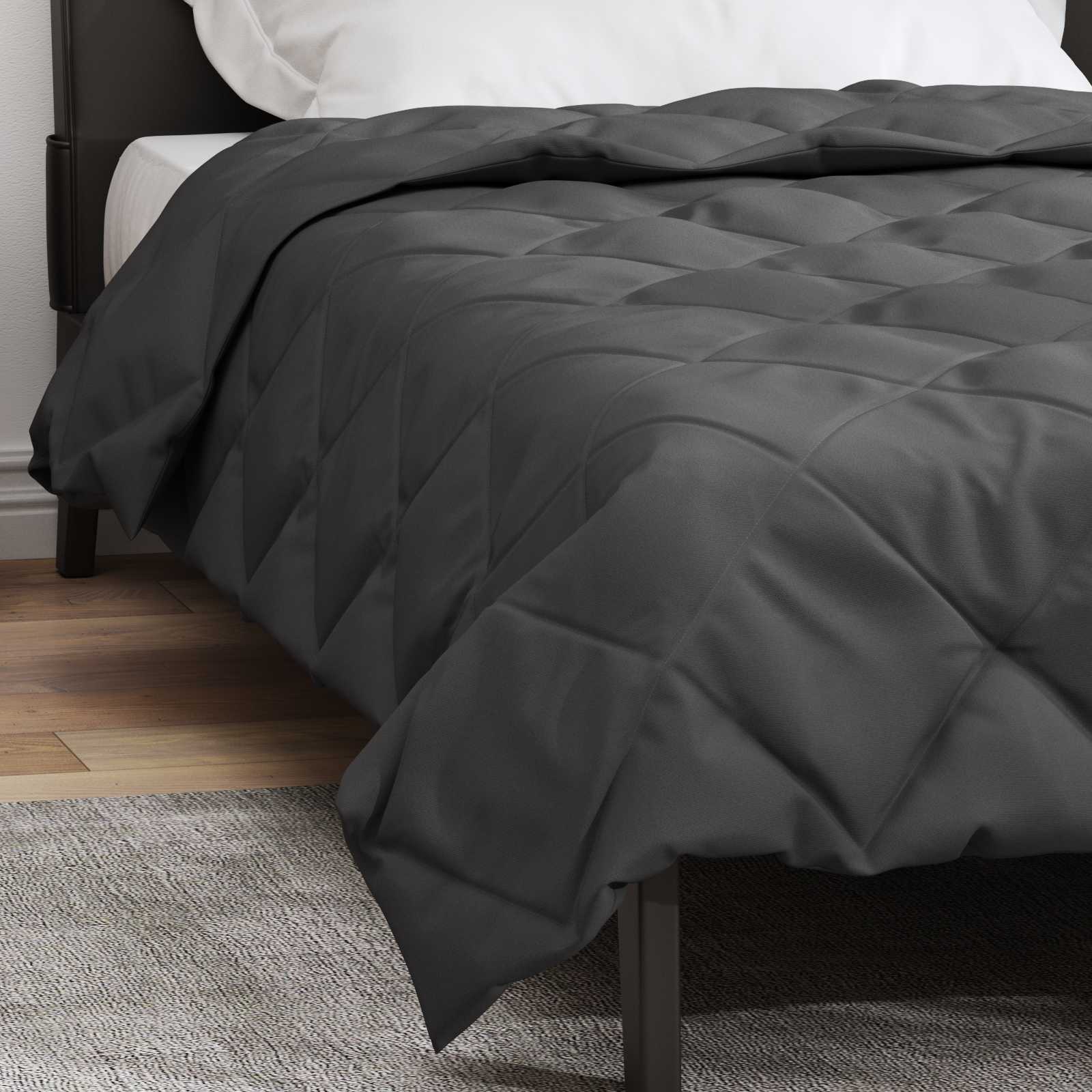 vidaXL Full Year Duvet Anthracite 155 x 220 cm Microfiber 4