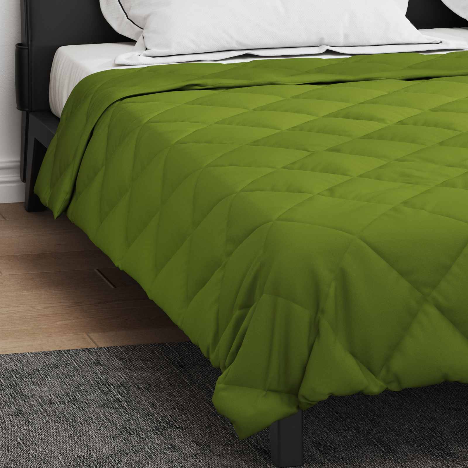 vidaXL Full Year Duvet Green 200 x 200 cm Microfiber 4