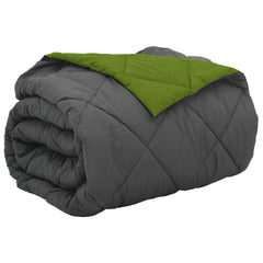 vidaXL Full Year Duvet Green and Anthracite 200 x 200 cm Microfiber 2