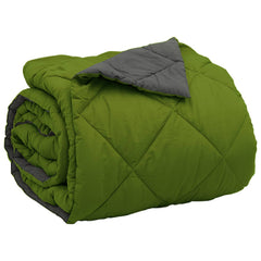 vidaXL Full Year Duvet Green and Anthracite 200 x 200 cm Microfiber 5