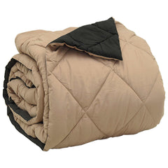 vidaXL Full Year Duvet Black and Taupe 200 x 200 cm Microfiber 5
