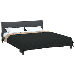 vidaXL Full Year Duvet Black and Taupe 200 x 200 cm Microfiber 3