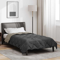vidaXL Full Year Duvet Light Grey and Anthracite 155 x 220 cm 1