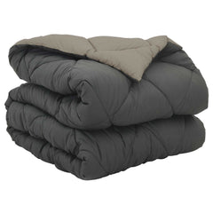 vidaXL Full Year Duvet Light Grey and Anthracite 155 x 220 cm 2