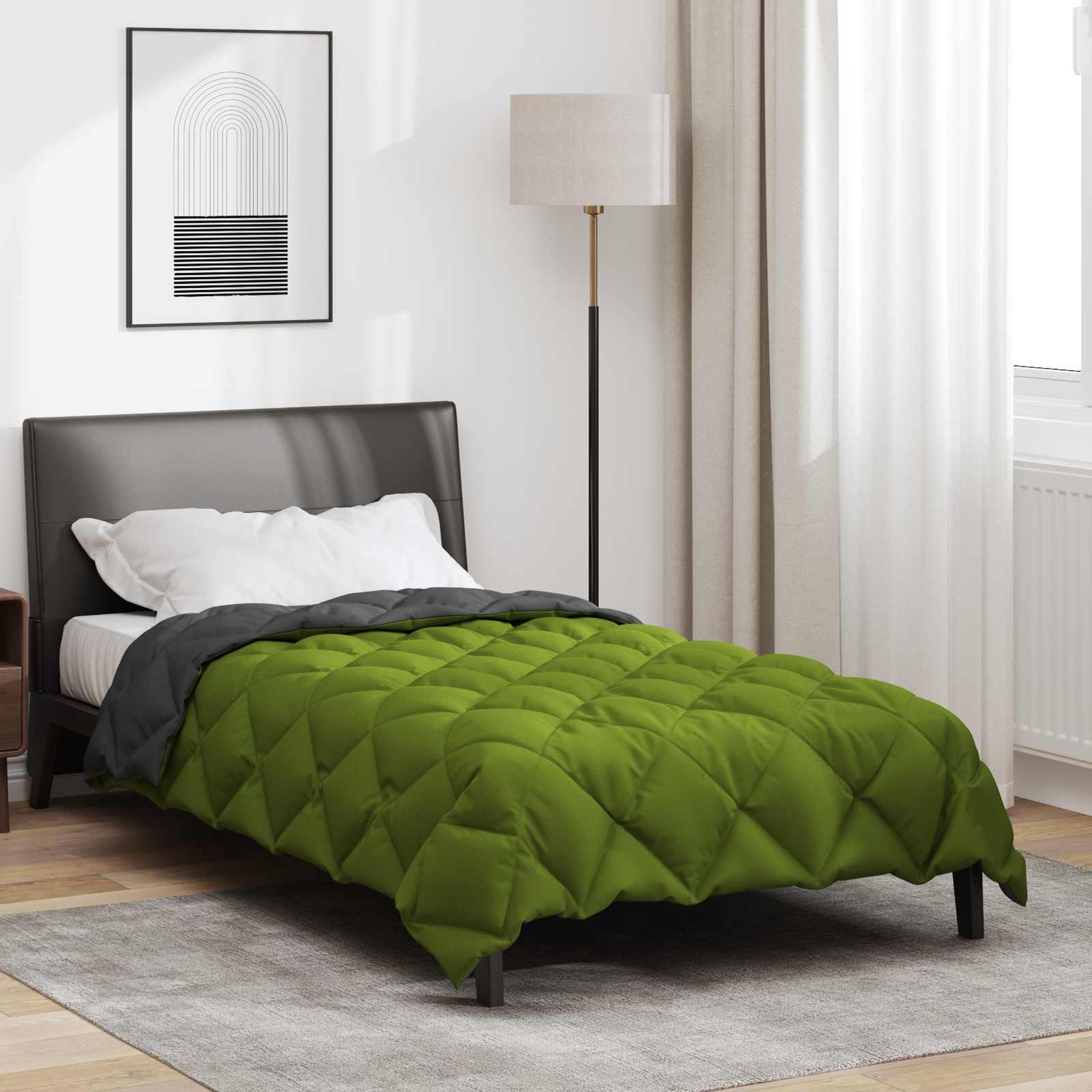 vidaXL Winter Duvet 135 x 200 cm 450 gsm Microfiber (100% Polyester) 4