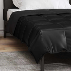 vidaXL Full Year Duvet 155 x 220 cm 300 gsm Black 4