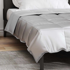 vidaXL Full Year Duvet 155 x 200 cm 300 gsm Silver 4