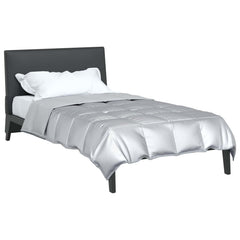 vidaXL Full Year Duvet 155 x 220 cm 300 gsm Silver 3