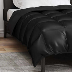 vidaXL Winter Duvet 140 x 220 cm 450 gsm Black 4