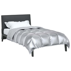 vidaXL Winter Duvet 135 x 220 cm 450 gsm Silver 3