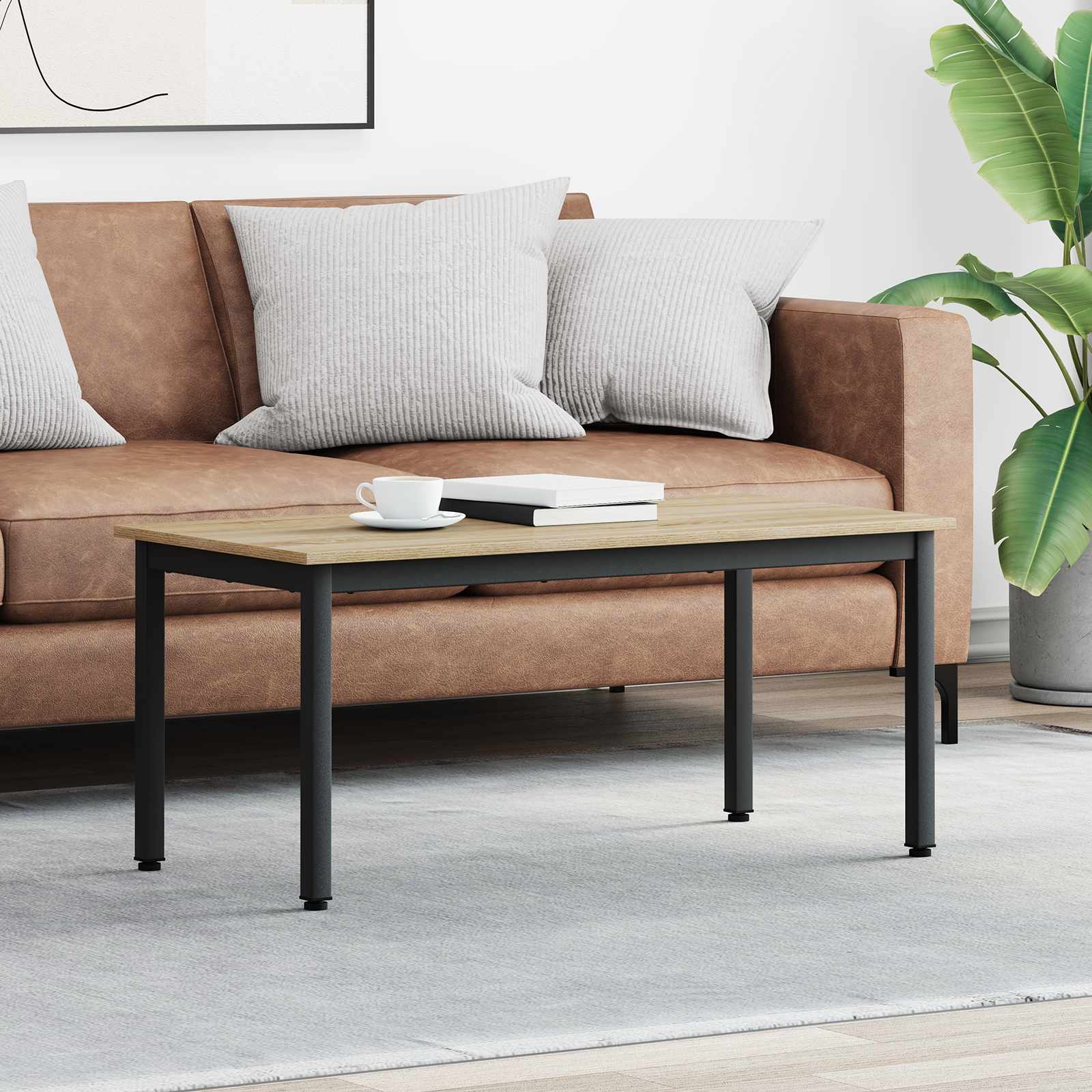 vidaXL Coffee Table Sonoma 100 x 50 x 45 cm Engineered Wood 1