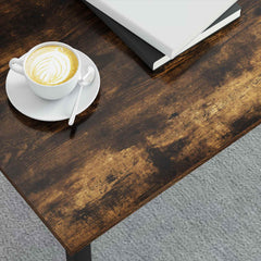vidaXL Coffee Table Smoke Oak 100 x 50 x 45 cm Engineered Wood 4