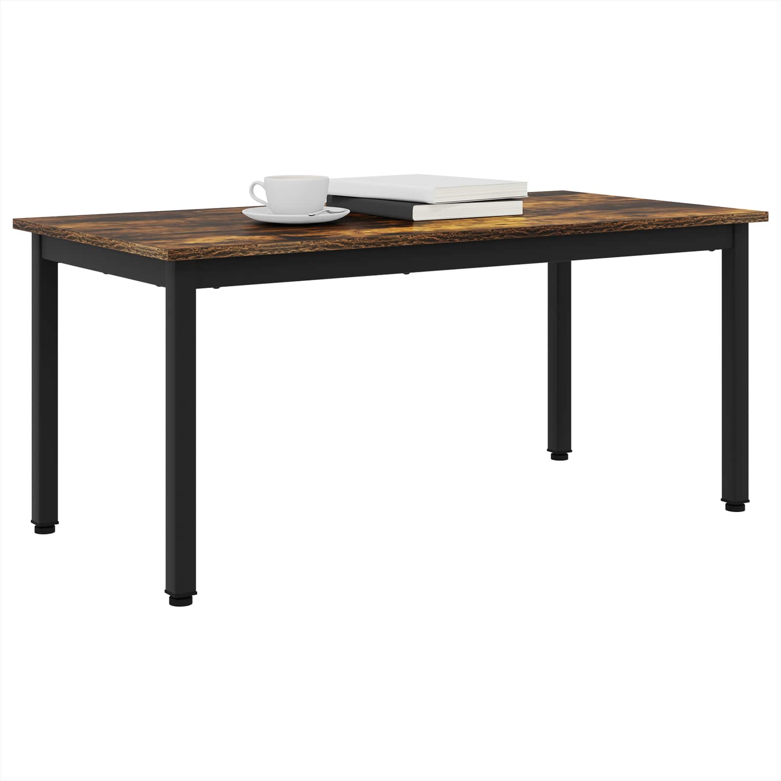 vidaXL Coffee Table Smoke Oak 100 x 50 x 45 cm Engineered Wood 3
