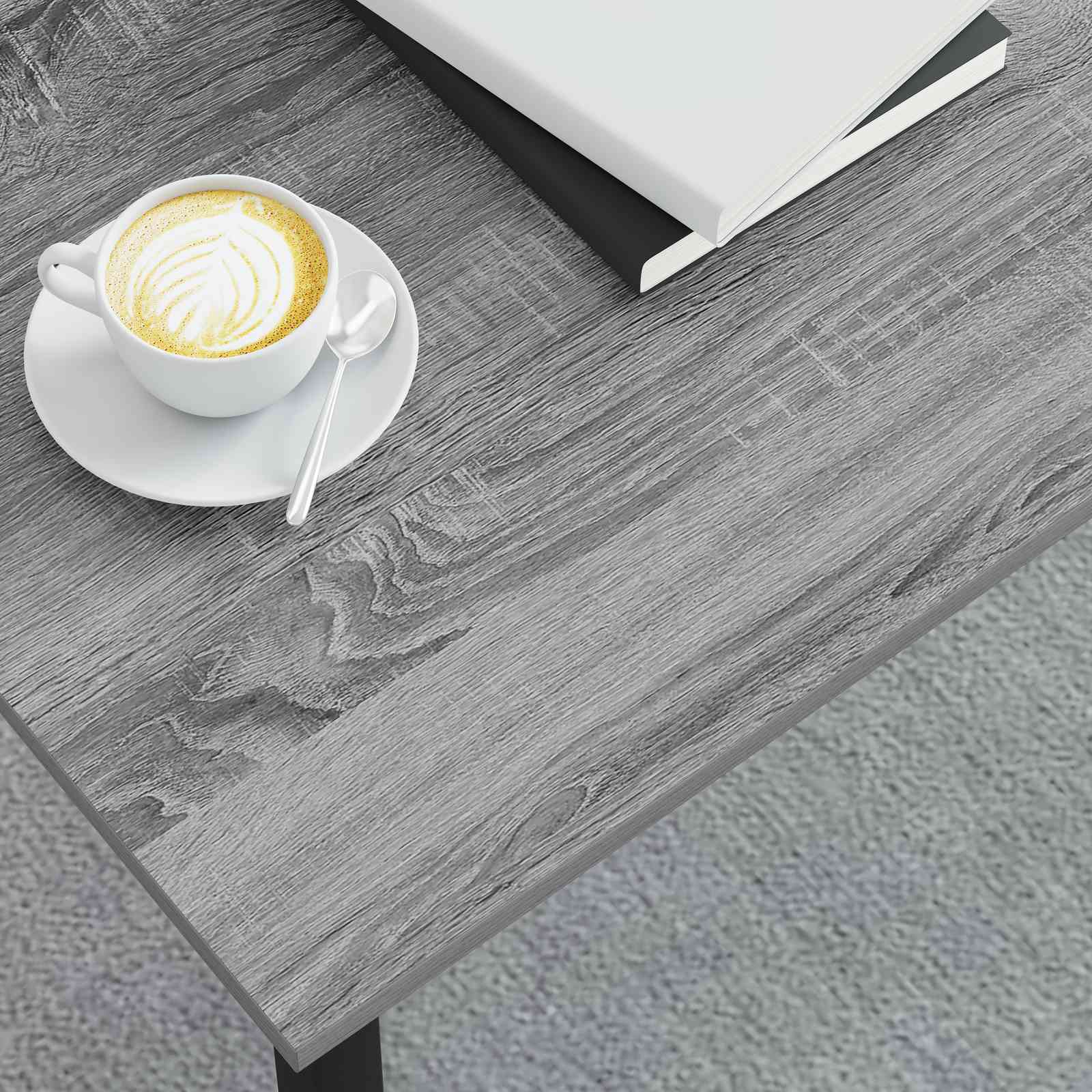 vidaXL Coffee Table Grey Sonoma 100 x 50 x 45 cm Engineered Wood 4