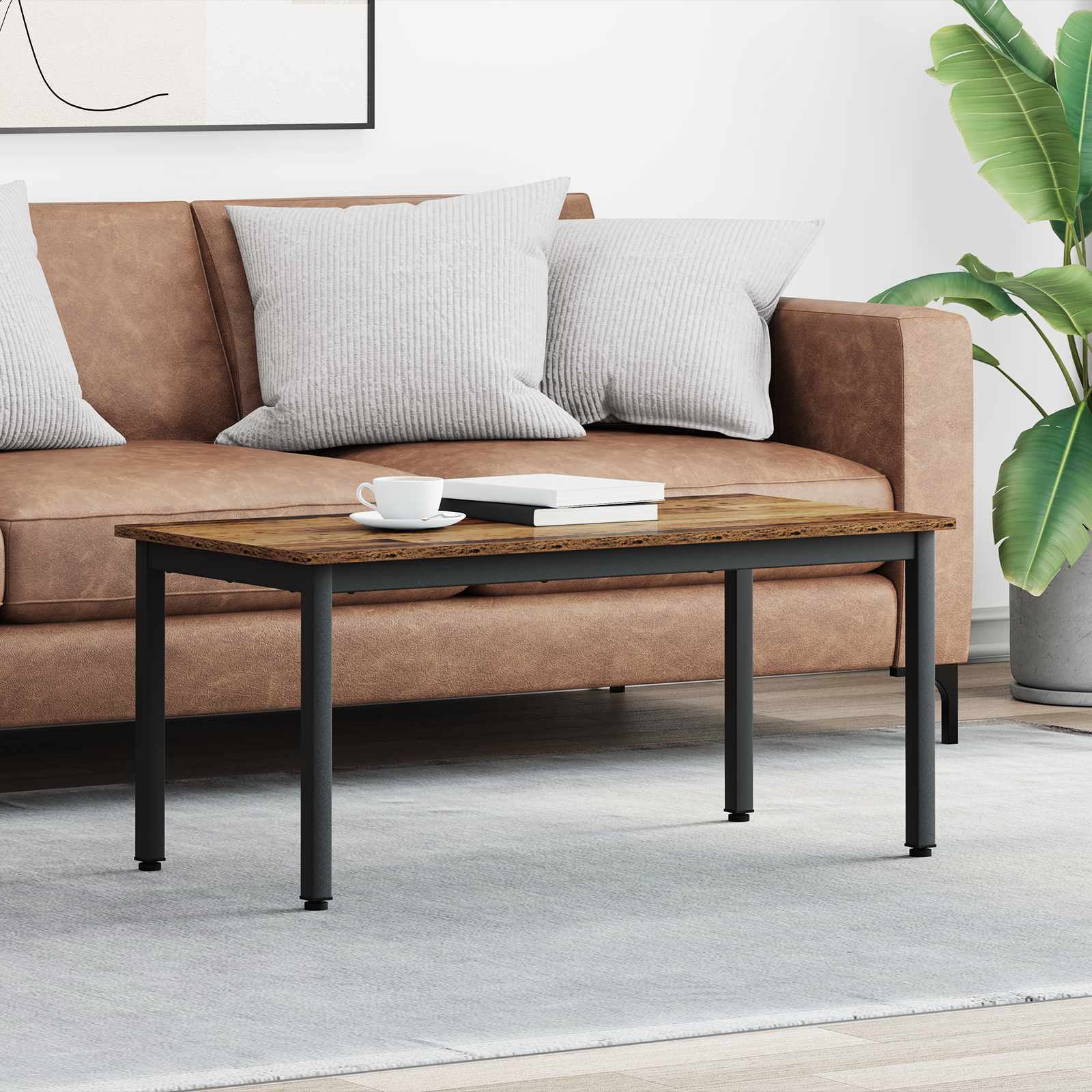 vidaXL Coffee Table Old Wood 100 x 50 x 45 cm Engineered Wood 1