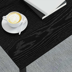 vidaXL Coffee Table Black Oak 80 x 80 x 45 cm Engineered Wood 4