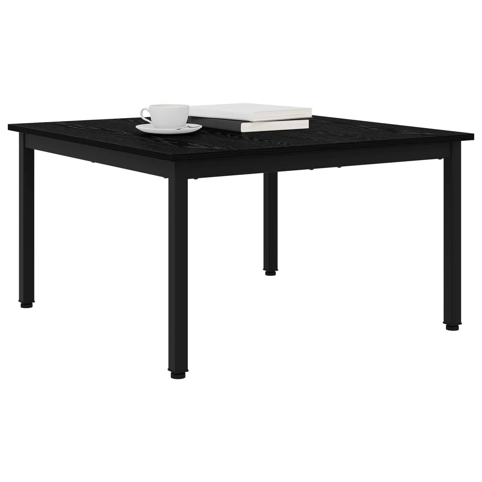 vidaXL Coffee Table Black Oak 80 x 80 x 45 cm Engineered Wood 3