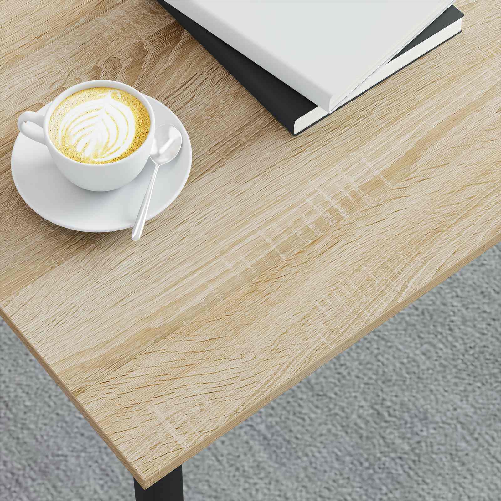vidaXL Coffee Table Sonoma 80 x 80 x 45 cm Engineered Wood 4