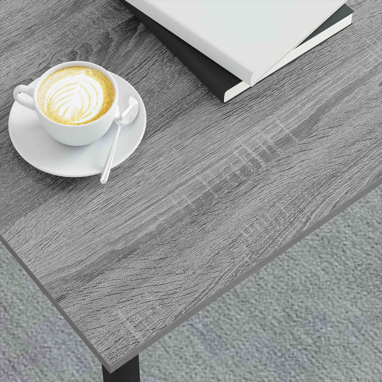 vidaXL Coffee Table Grey Sonoma 80 x 80 x 45 cm Engineered Wood 4