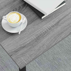 vidaXL Coffee Table Grey Sonoma 80 x 80 x 45 cm Engineered Wood 4
