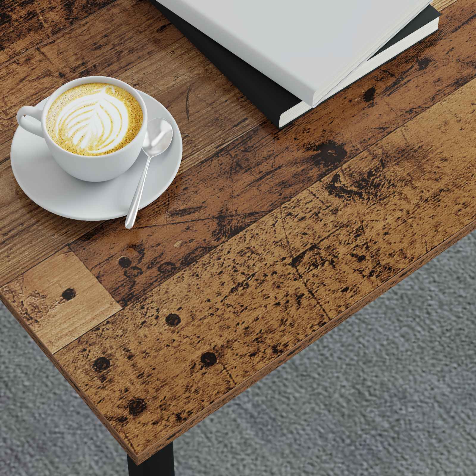 vidaXL Coffee Table Old Wood 80 x 80 x 45 cm Engineered Wood 4