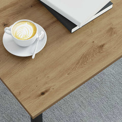 vidaXL Coffee Table Artisian Oak 100 x 100 x 45 cm Engineered Wood 4