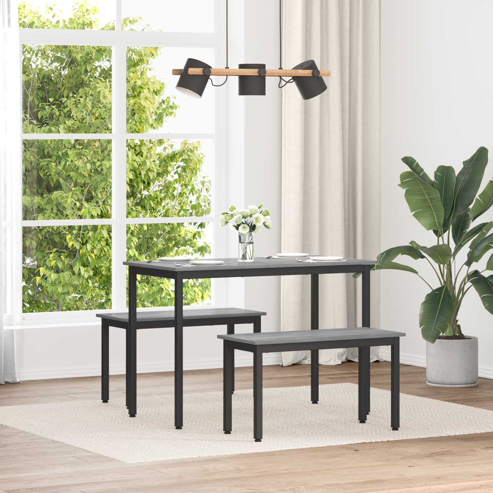 vidaXL Bench Grey Sonoma 80 x 35 x 45 cm Engineered Wood 1