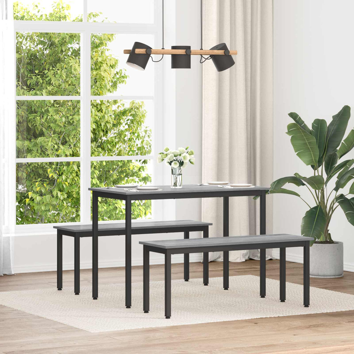 Bench Engineered Wood 110 x 35 x 45 cm Grey sonoma