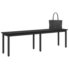 vidaXL Bench Black Oak 160 x 35 x 45 cm Engineered Wood 3