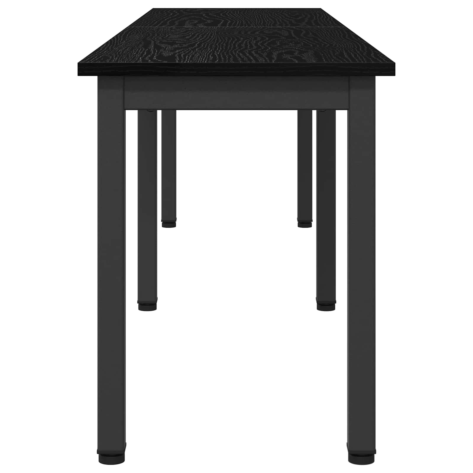 vidaXL Bench Black Oak 160 x 35 x 45 cm Engineered Wood 6