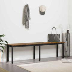 vidaXL Bench Smoke Oak 160 x 35 x 45 cm Engineered Wood 4