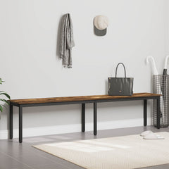 vidaXL Bench Smoke Oak 200 x 35 x 45 cm Engineered Wood 4